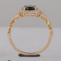 1.84 Ct Oval Sapphire 9K Gold Ring