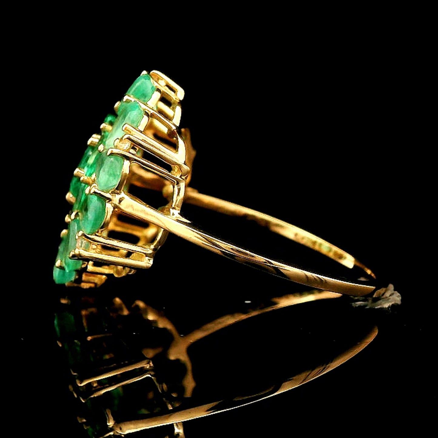 2.79 Ct Round Emerald 14K Gold Ring