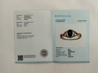 1.34 Ct Oval Mixed Cut Natural Sapphire 14K Gold Ring