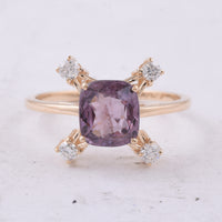 2.34 Ct Cushion Natural Spinel 14K Gold Ring