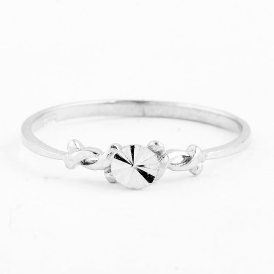 0.00 Ct Plain 925 Sterling Silver Ring