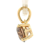 1.16 Ct Round Brown Diamond 14K Gold Pendant