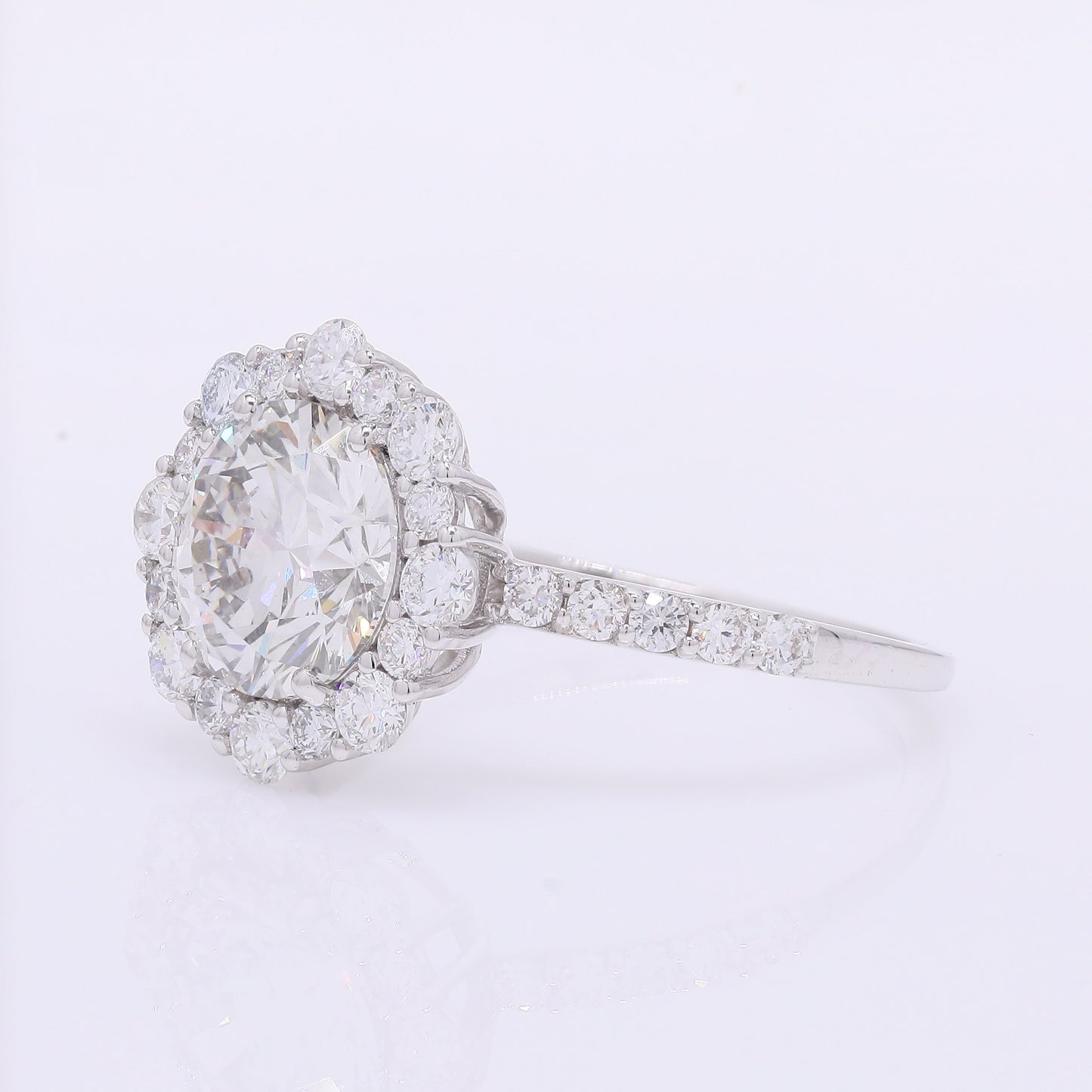 2.72 Carats Lab Grown Diamond 14K Gold Ring