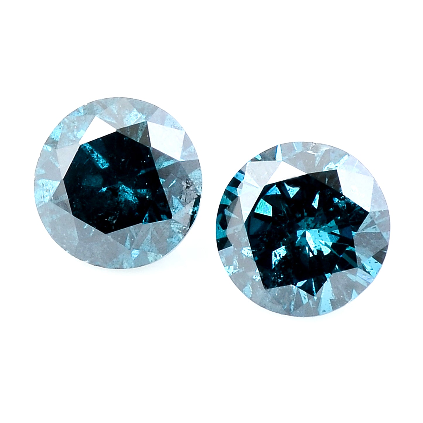 0.59 Blue Diamond Round Loose Gemstone