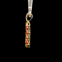 2.50 Ct Round Multi Sapphire 14K Gold Pendant