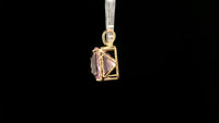 9.32 Ct Cushion Mixed Cut Natural Spodumene Kunzite 14K Gold Pendant
