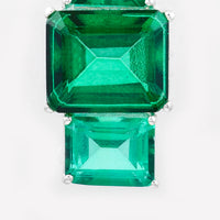 11.57 Ct Octagon Green Topaz, 925 Sterling Silver Pendant