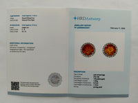 1.29 Ct Round Mixed Cut Natural Fire Opal 14K Gold Earrings