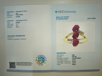 2.42 Ct Oval Natural Ruby 14K Gold Ring