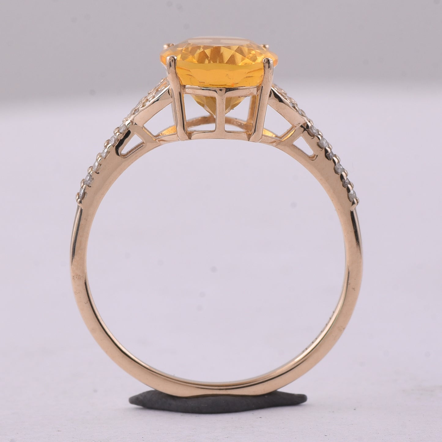 1.85 Ct Oval Fire Opal 9K Gold Ring