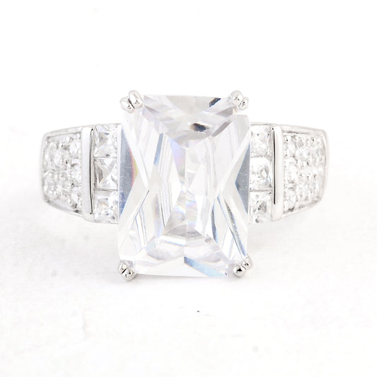 16.84 Ct Cubic Zirconia 925 Sterling Silver Ring