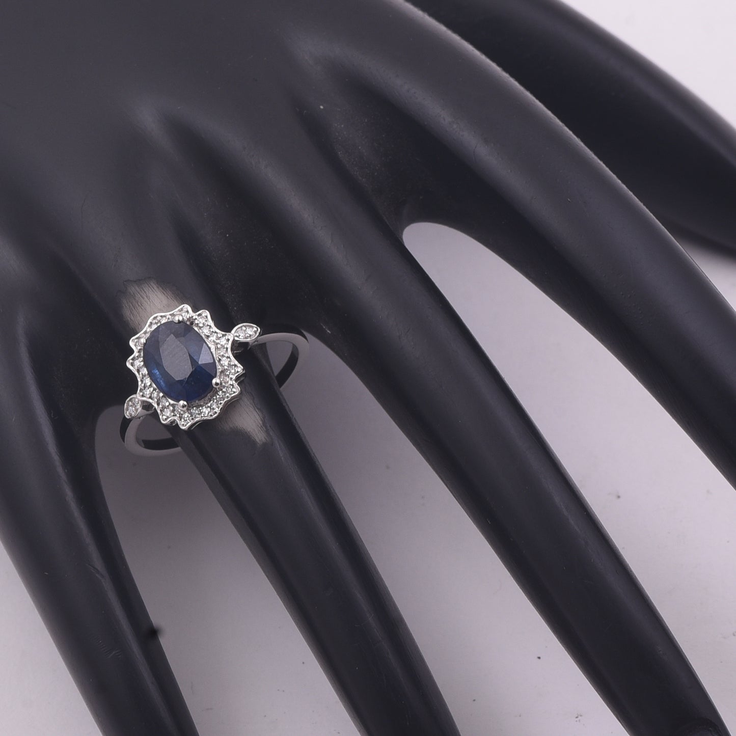 1.62 Ct Oval Mixed Cut Natural Sapphire 950 Platinum Ring