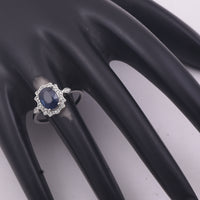 1.62 Ct Oval Mixed Cut Natural Sapphire 950 Platinum Ring