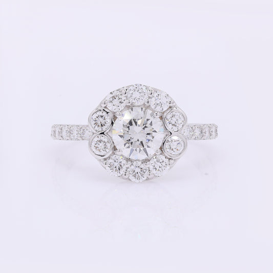 2.14 Carats Lab Grown Diamond 14K Gold Ring