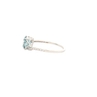 1.98 Carats Blue Lab Grown Diamond 14K Gold Ring