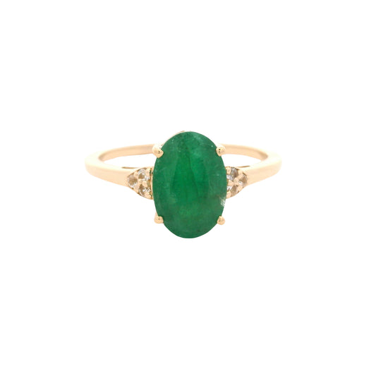 1.91 Ct Oval Emerald 14K Gold Ring