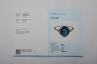 2.42 Ct Oval Mixed Cut Natural Sapphire 14K Gold Ring