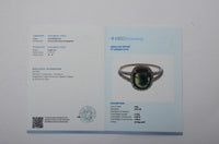 2.50 Ct Oval Mixed Cut Natural Bi Coloured Sapphire 14K Gold Ring