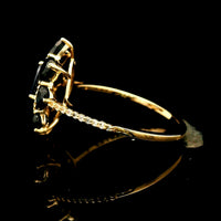 2.22 Ct Pear Sapphire 14K Gold Ring