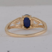 1.75 Ct Oval Sapphire 9K Gold Ring