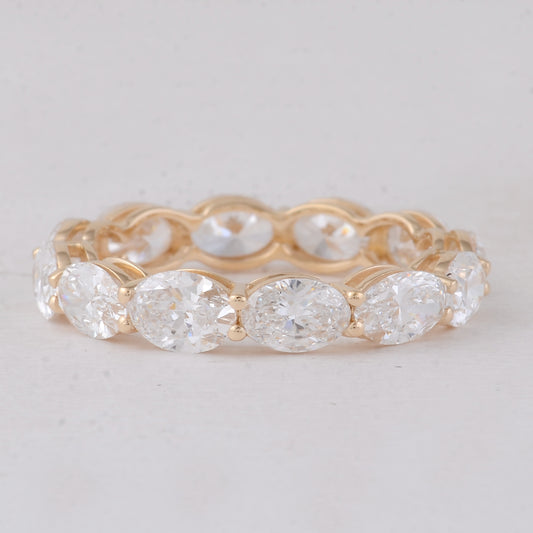 3.87 Carats Lab Grown Diamond 14K Gold Ring