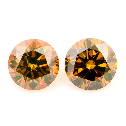 0.40 Red Diamond Round Loose Gemstone
