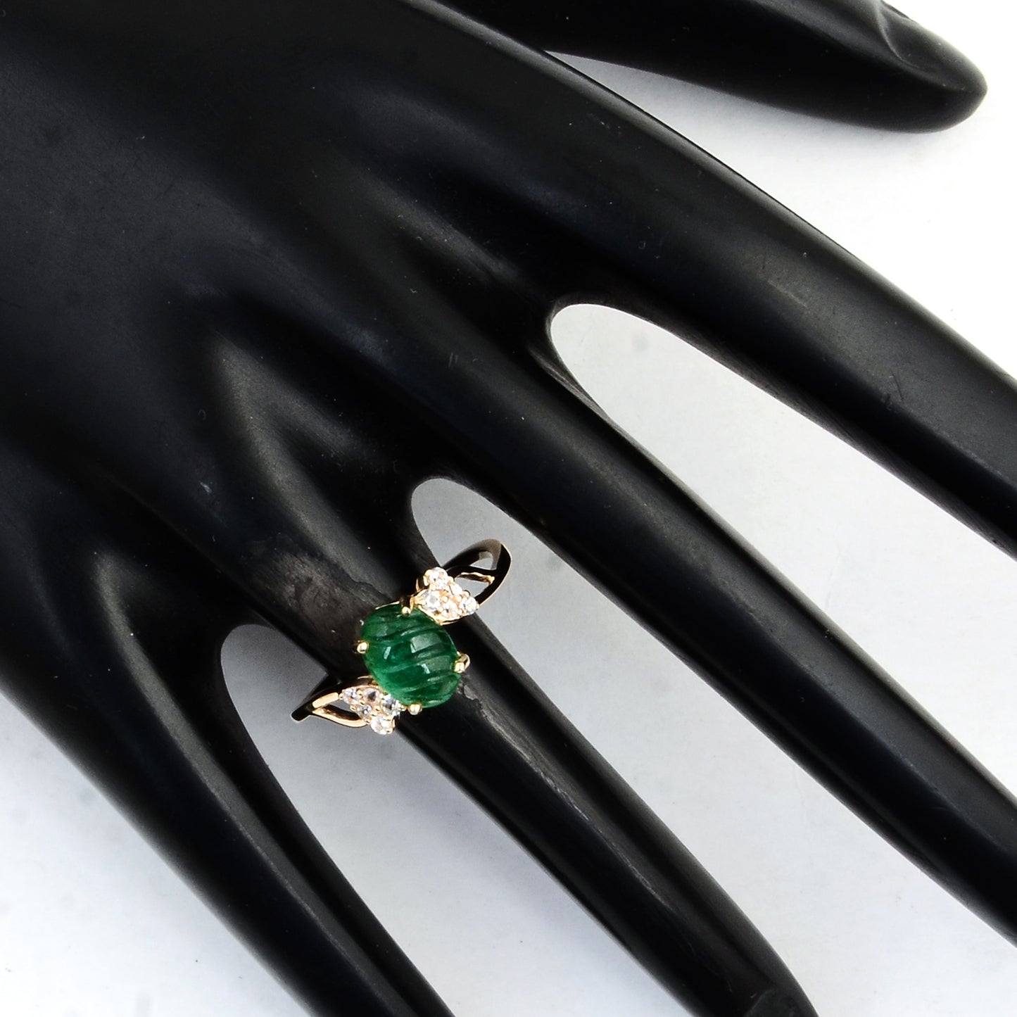 1.45 Ct Oval Emerald 14K Gold Ring