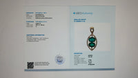 1.63 Ct Oval Mixed Cut Natural Emerald 14K Gold Pendant