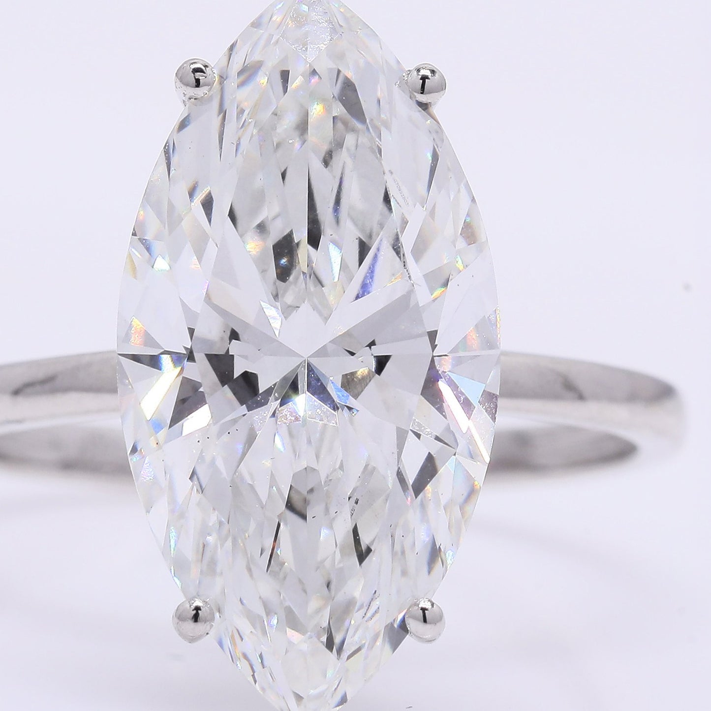 5.75 Ct Marquise Lab Grown Diamond 950 Platinum Ring