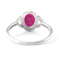1.51 Ct Oval Mixed Cut Natural Ruby 950 Platinum Ring