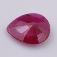 1.81 Natural Corundum Ruby Pear Mixed Cut Gemstone