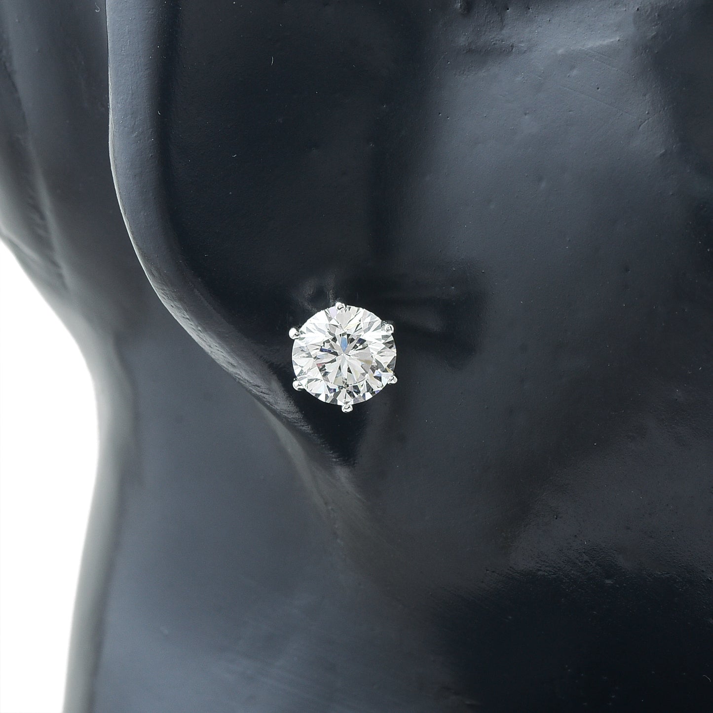 3.13 Carats Lab Grown Diamond 14K Gold Earrings
