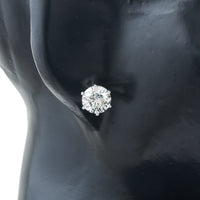 3.13 Carats Lab Grown Diamond 14K Gold Earrings