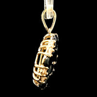 3.20 Ct Pear Sapphire 14K Gold Pendant