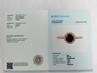 0.93 Ct Round Mixed Cut Natural Sapphire 14K Gold Ring