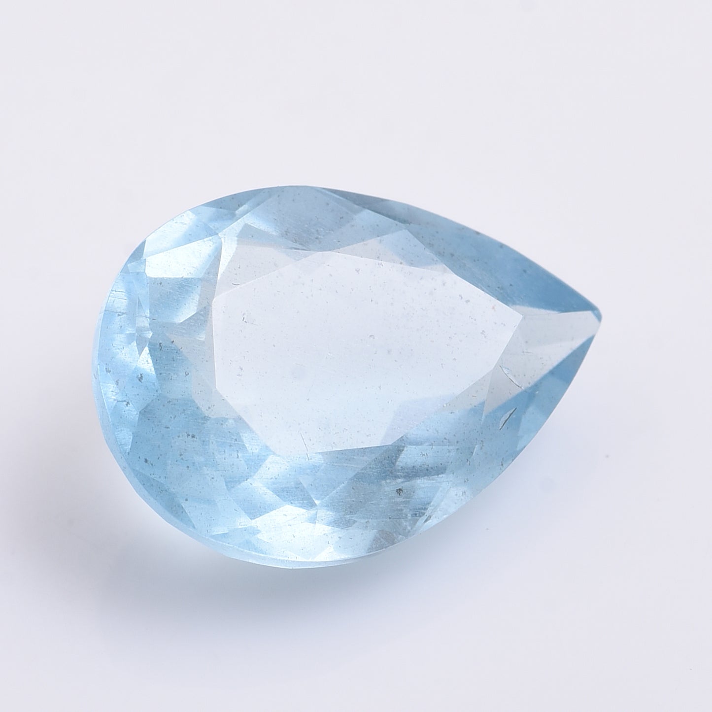 5.82 Natural Beryl Aquamarine Pear Mixed Cut Gemstone