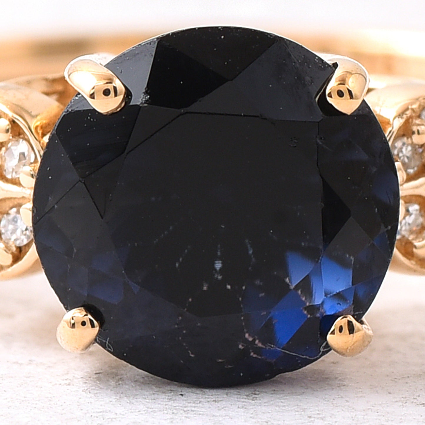 2.19 Ct Round Mixed Cut Natural Tourmaline 14K Gold Ring