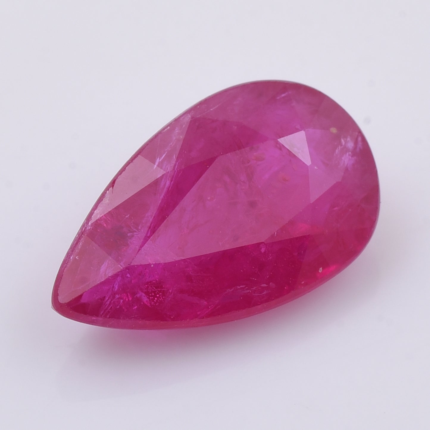 2.6 Natural Corundum Ruby Pear Mixed Cut Gemstone