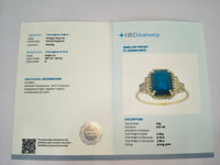 2.74 Ct Octagon Natural Sapphire 14K Gold Ring