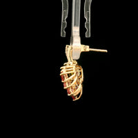 3.31 Ct Trillion Tourmaline 14K Gold Earrings