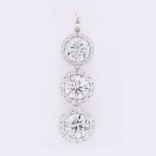 5.74 Carats Lab Grown Diamond 14K Gold Pendant