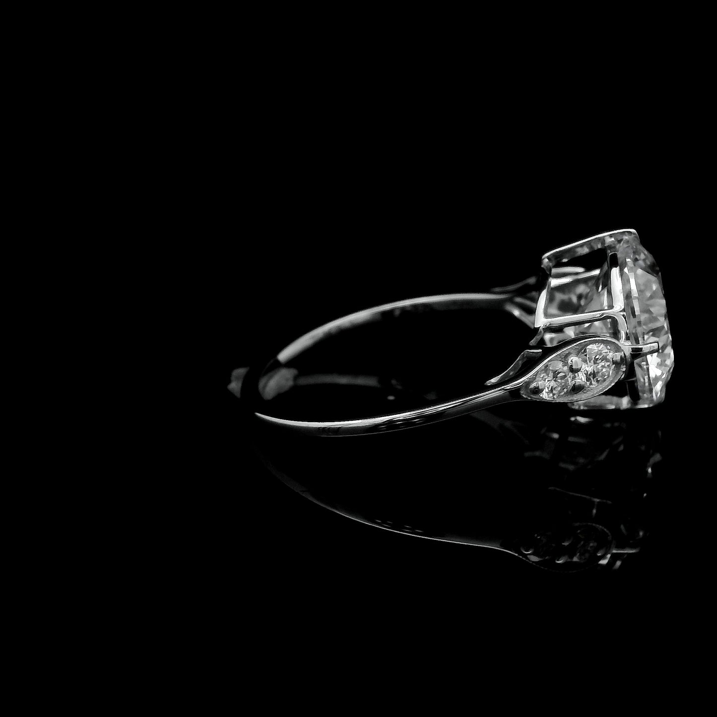 3.71 Ct Round Lab Grown Diamond 14K Gold Ring