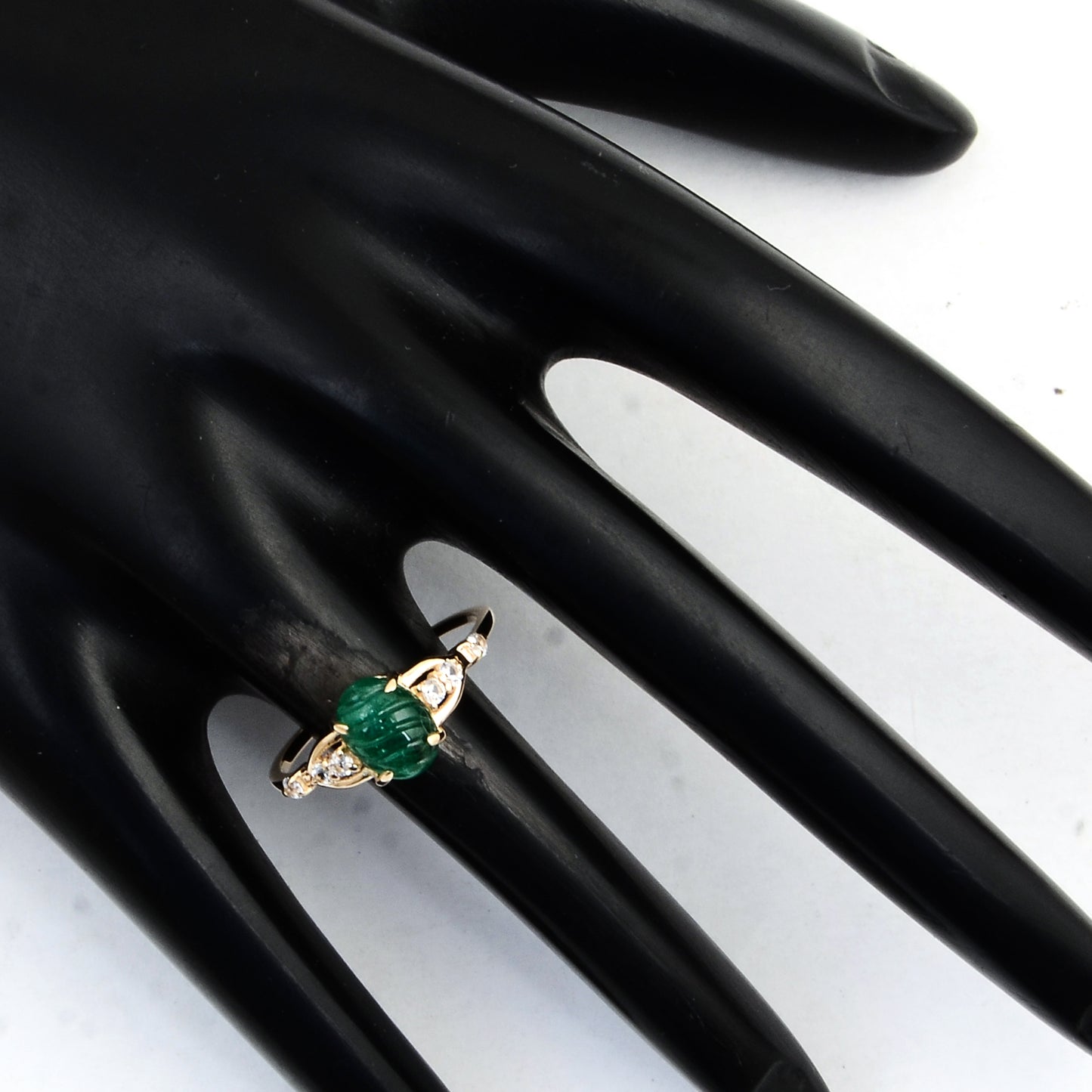 1.34 Ct Oval Emerald 14K Gold Ring
