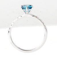 1.42 Carats Blue Lab Grown Diamond 14K Gold Ring