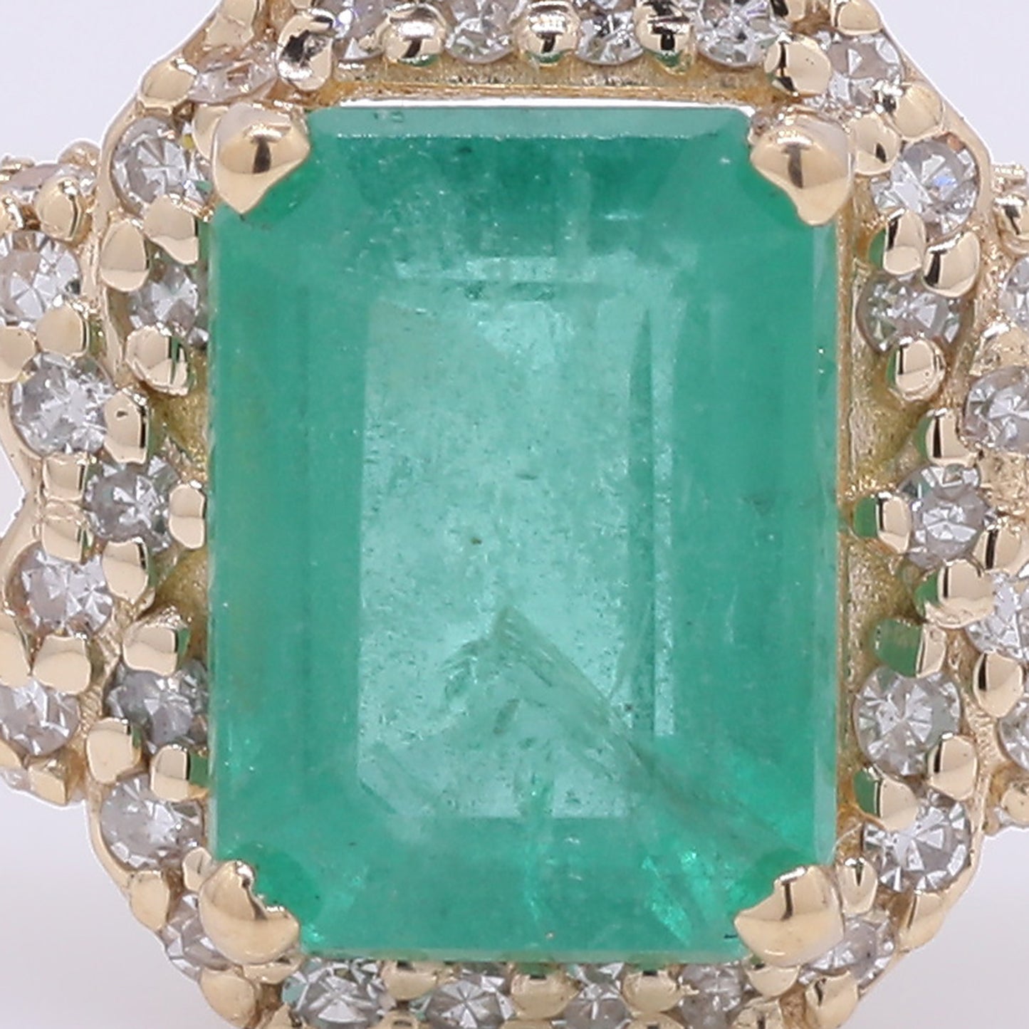 1.16 Ct Octagon Step Cut Natural Emerald 14K Gold Ring
