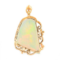 19.78 Ct Fancy Natural Opal 14K Gold Pendant