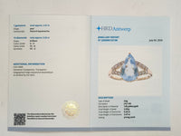 2.79 Ct Pear Natural Aquamarine 14K Gold Ring