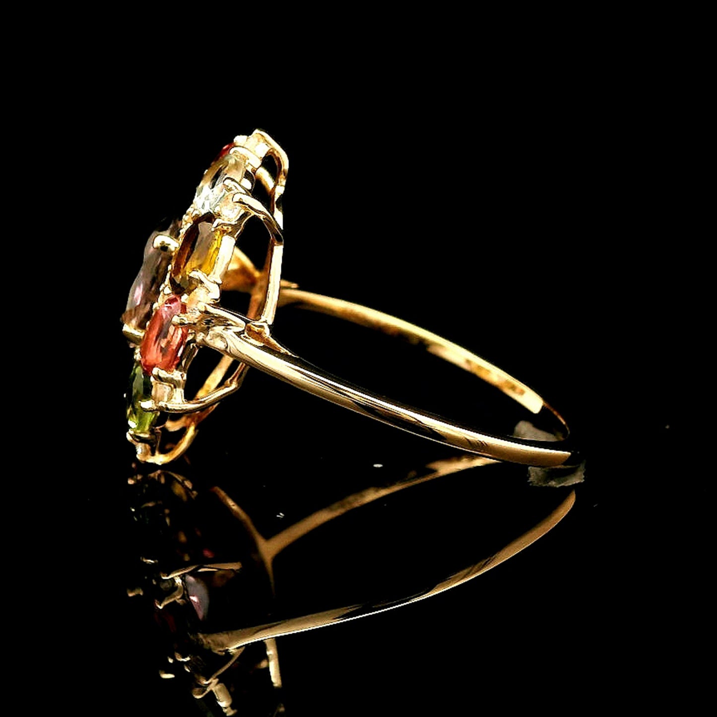 2.83 Ct Oval Tourmaline 14K Gold Ring