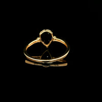 1.50 Ct Pear Mixed Cut Lab Grown Sapphire 14K Gold Ring