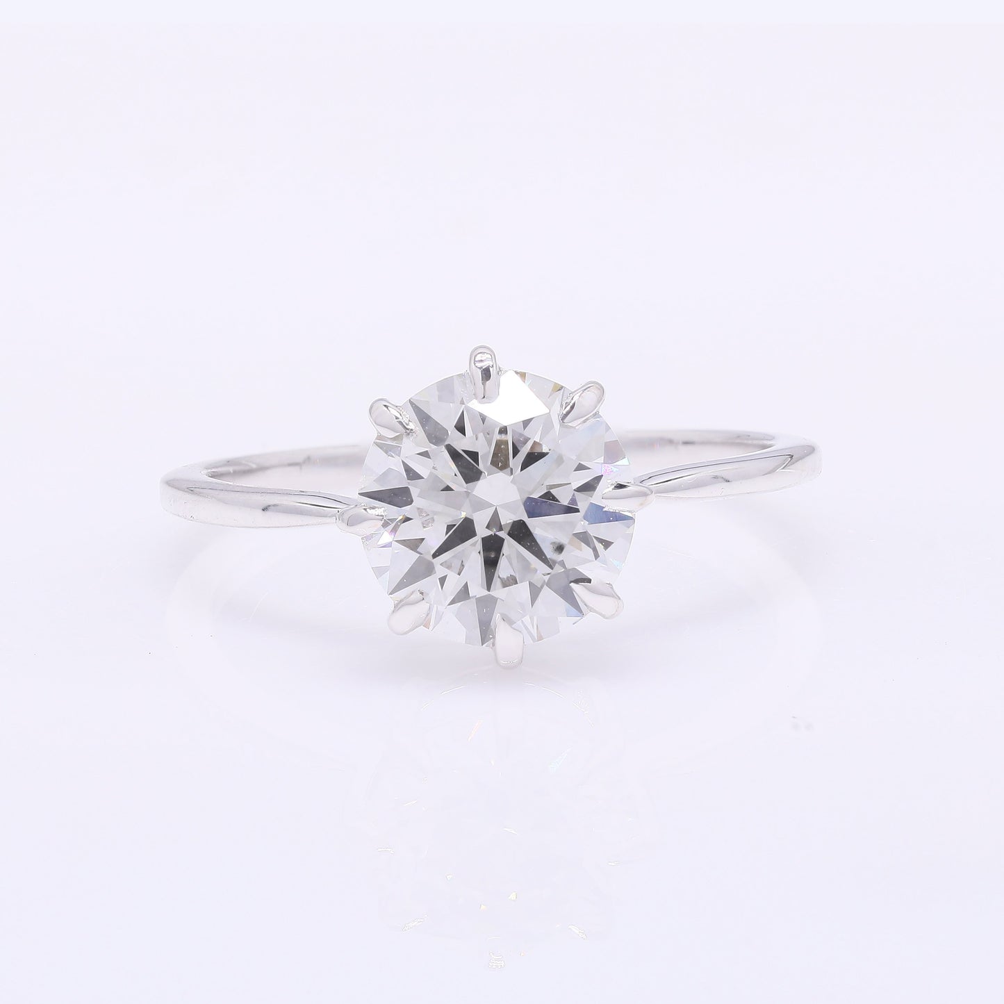 2.10 Carats Lab Grown Diamond 14K Gold Ring